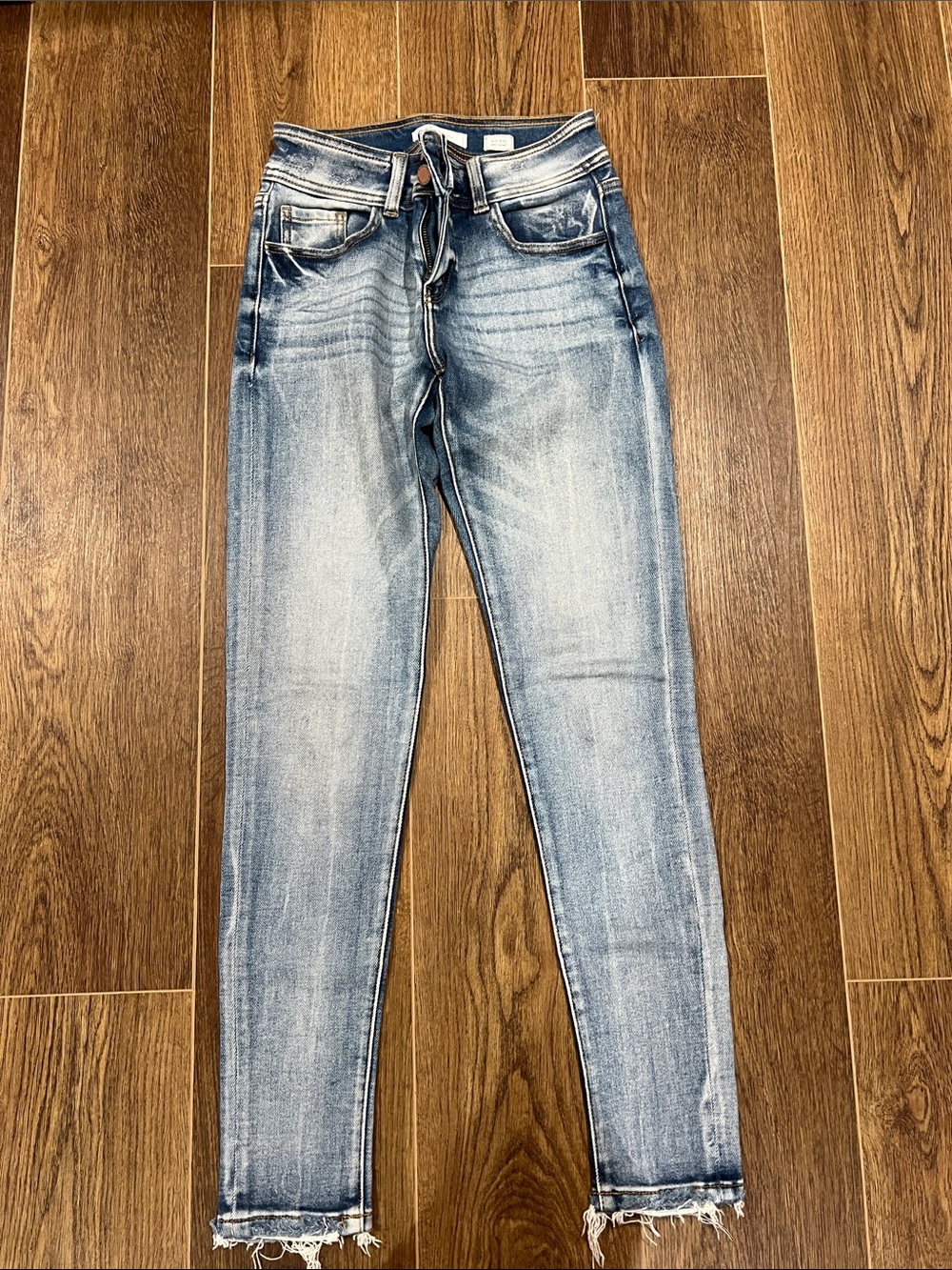 Signature Light Blue Skinny Jeans with Drawstring Waist